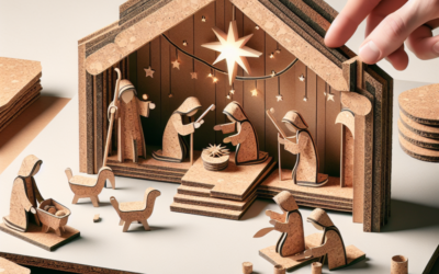 Montaje paso a paso de un belén en corcho para espacios pequeños