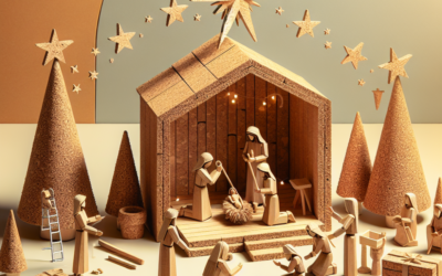 Montaje paso a paso de un belén en corcho para espacios pequeños