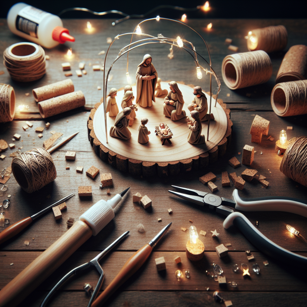 Montaje paso a paso para integrar corcho e iluminacion en belenes pequenos Montaje paso a paso para integrar corcho e iluminacion en belenes pequenos