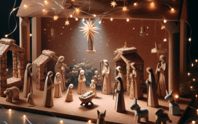 Montaje práctico: integrar corcho y luces LED en un belén compacto