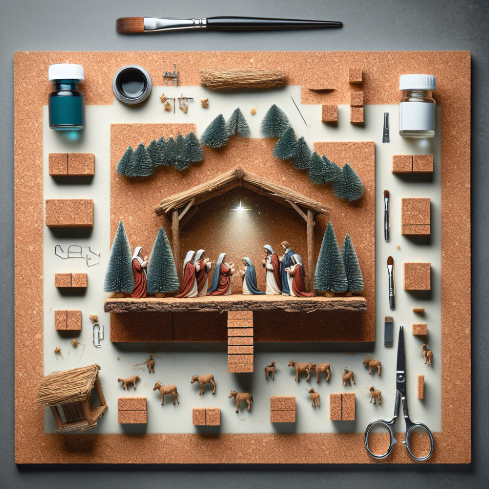 Montaje paso a paso de un belen rustico sobre corcho: tecnica y trucos profesionales