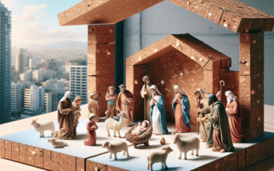 Montaje paso a paso de un belén sobre corcho para balcones y terrazas