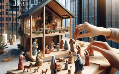 Montaje rápido de un belén compacto para balcones y mesas