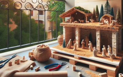 Paso a paso para construir un paisaje de corcho realista en un Belén de balcón