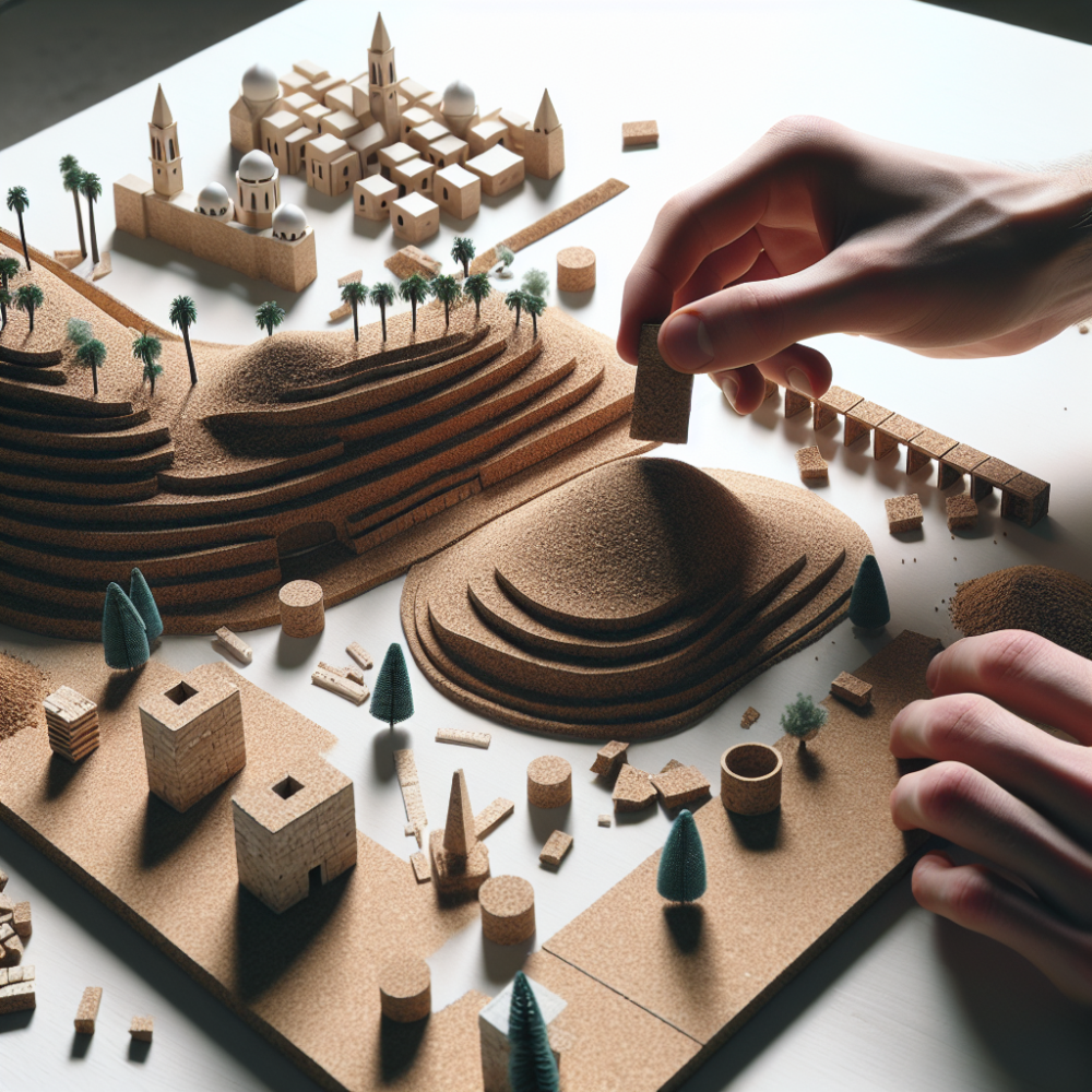 Planifica el paisaje del Belen: distribuir corcho, alturas y caminos paso a paso